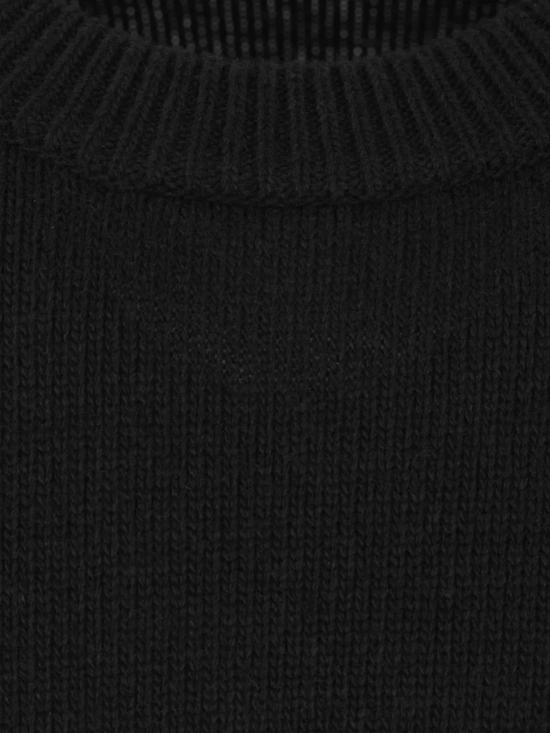 26FW 스톤 아일랜드 램스울 립드 트림 레귤러 핏 크루넥 점퍼 L2S155100072S00A3 V0029 BLACK - STONE ISLAND