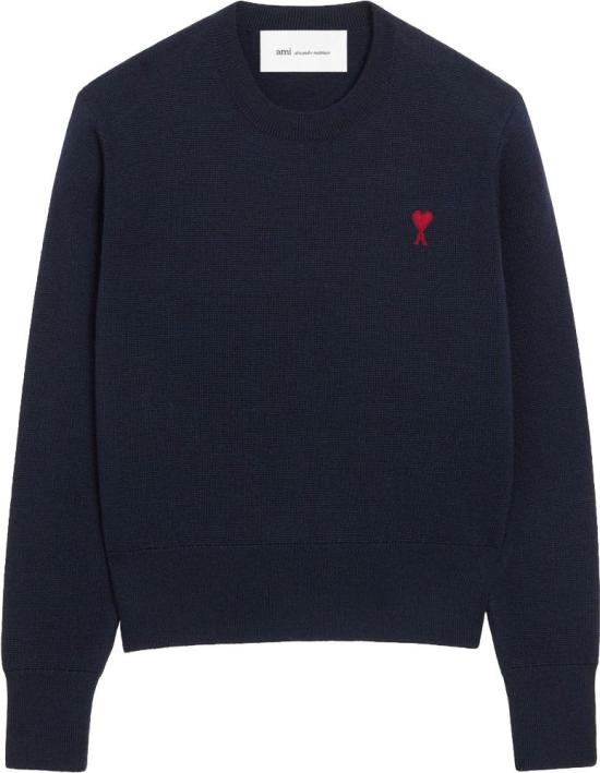 26FW 아미 ADC 자수 크루넥 스웨터 FKS826001414 NAVY