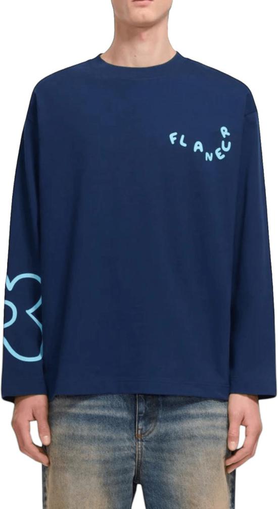 26FW 플라네르 긴팔 셔츠 FLANEURFTSH285788BLOSSOMLONGSLEEVETSHIRTLONGSLEEVETSHIRTSNAVY
