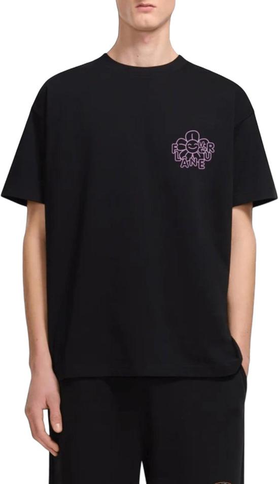 26FW 플라네르 반팔 티셔츠 FLANEURFTSH1661024HAPPYFLOWERTSHIRTSHORTSLEEVETSHIRTSBLACKPINK