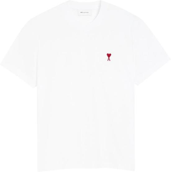 26FW 아미 스몰 하트 로고 티셔츠 BFUTS035D724100 WHITE