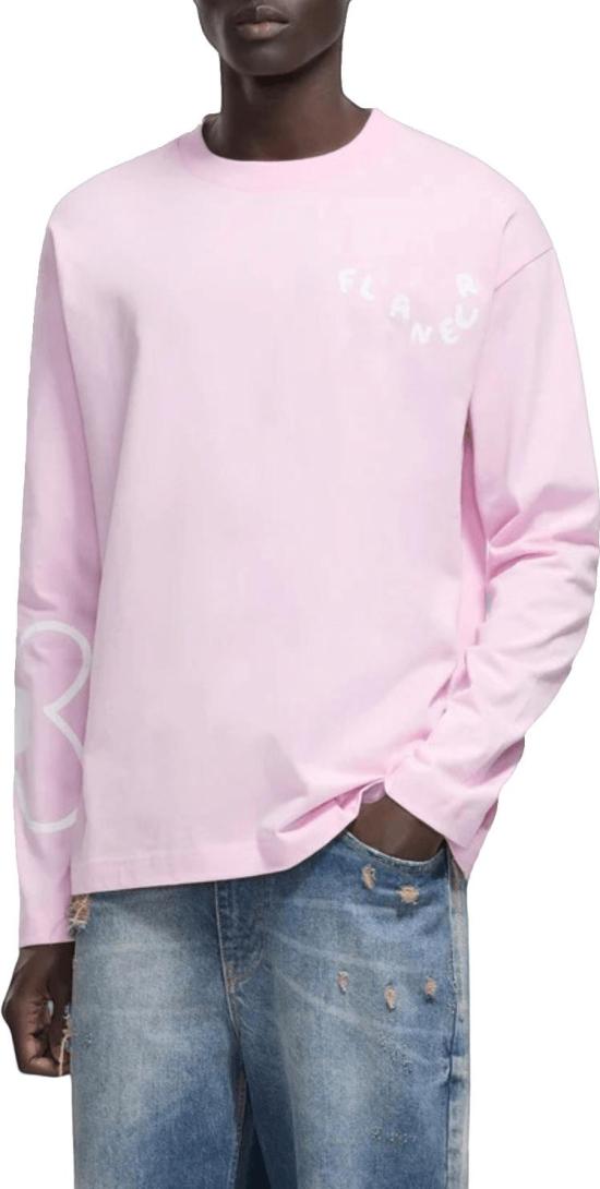 26FW 플라네르 긴팔 셔츠 FLANEURFTSH283550BLOSSOMLONGSLEEVETSHIRTLONGSLEEVETSHIRTSPINK - FLANEUR