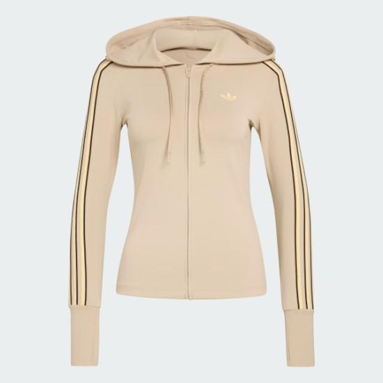  아디다스 후드 트레포일 지퍼 재킷 KW4551 STONE KHAKI DOM