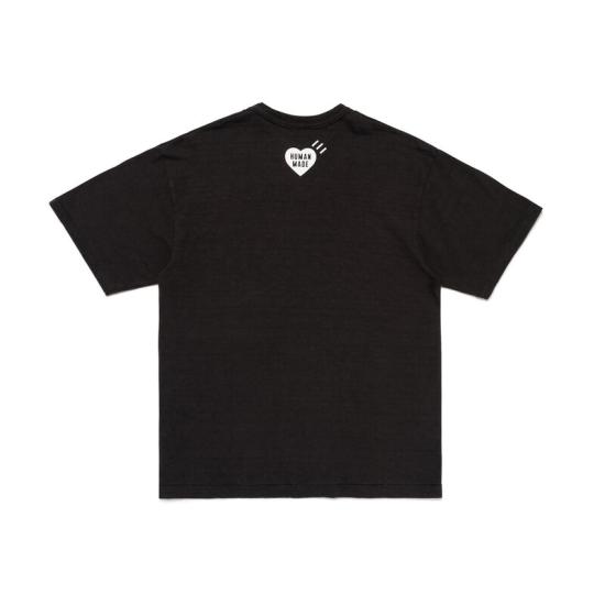 26SS 휴먼메이드 반팔 티셔츠 HM31TE007 BLACK DOM - HUMANMADE