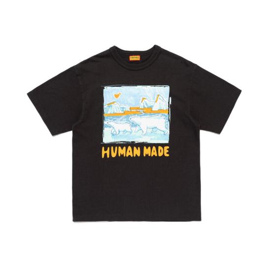 26SS 휴먼메이드 반팔 티셔츠 HM31TE007 BLACK DOM