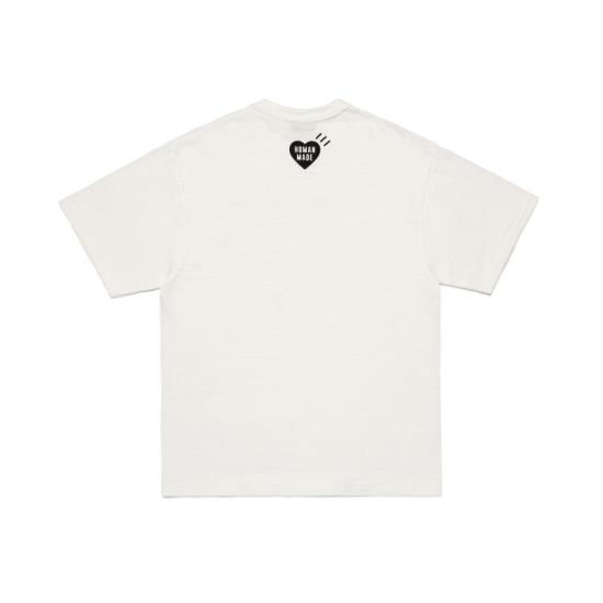 26SS 휴먼메이드 반팔 티셔츠 HM31TE005 WHITE DOM - HUMANMADE