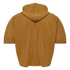 26SS 옴므 플리세 이세이 미야케 후드 티셔츠 HP66JK063 45 VENICE BOAT BROWN DOM - HOMME PLISSE' ISSEY MIYAKE