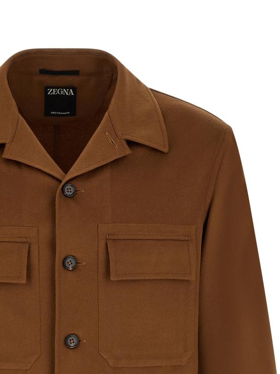 26FW 에르메네질도제냐 긴팔 셔츠 E8V46SOT6B092 Brown - ERMENEGILDO ZEGNA