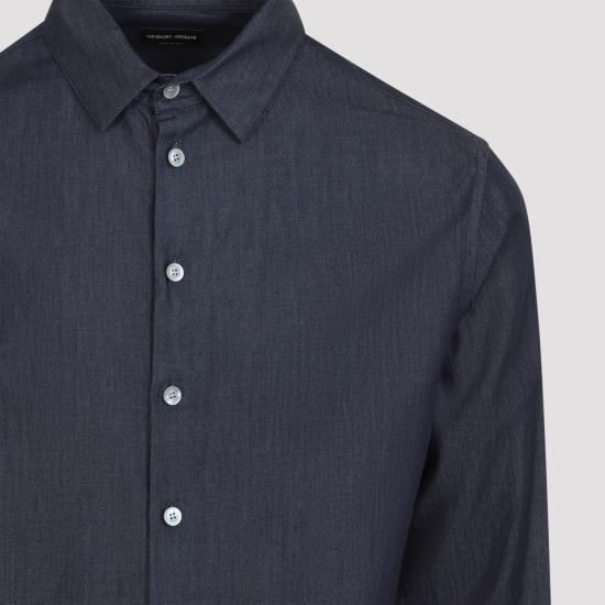 26FW 조르지오 아르마니 긴팔 셔츠 GM001509 AF15417 MB001 BLUE DENIM - GIORGIO ARMANI