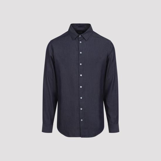 26FW 조르지오 아르마니 긴팔 셔츠 GM001509 AF15417 MB001 BLUE DENIM