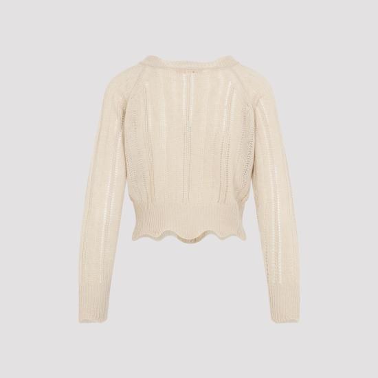 26FW 에르마노 설비노 스웨터 D495N305APHYI 20738 YELLOW CREAM - ERMANNO SCERVINO
