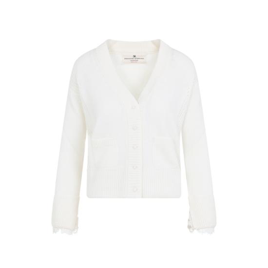 26FW 에르마노 설비노 스웨터 D495N303APPYI 14300 MARSHMALL - ERMANNO SCERVINO