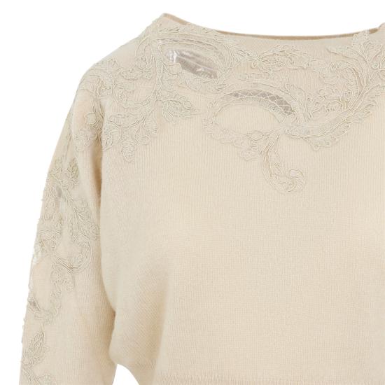 26FW 에르마노 설비노 스웨터 D495M302APPYU 20738 YELLOW CREAM - ERMANNO SCERVINO