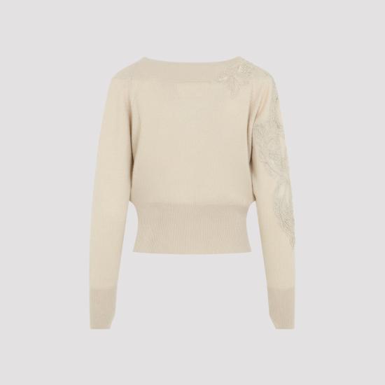 26FW 에르마노 설비노 스웨터 D495M302APPYU 20738 YELLOW CREAM - ERMANNO SCERVINO