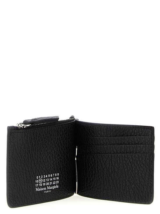 26FW 마르지엘라 명함지갑 포 스티치 지갑 및 카드 홀더 블랙 - MAISON MARGIELA