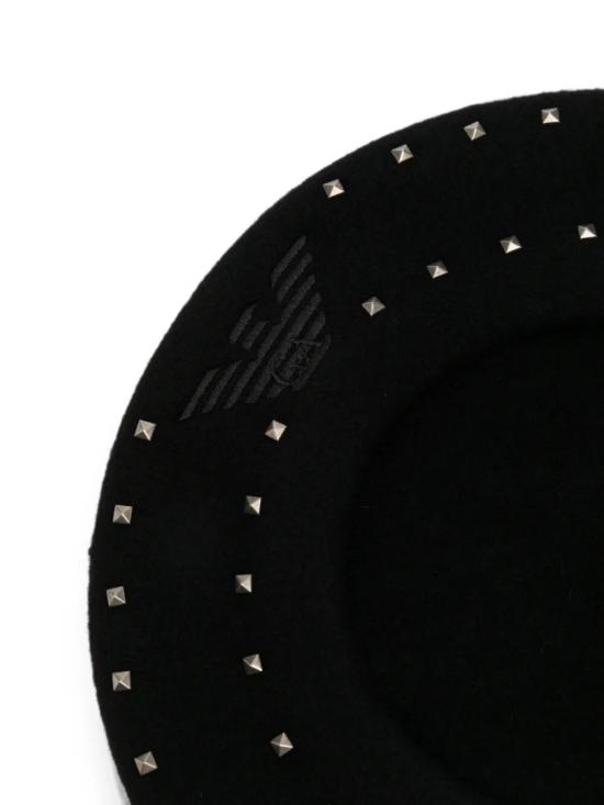26FW 엠포리오 아르마니 베레모 EW005464 AF28948 MC693 BLACK STUDS - EMPORIO ARMANI