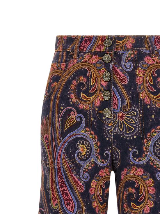 26FW 에트로 데님 팬츠 페이즐리 진 멀티컬러 - ETRO