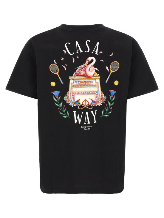26FW 카사블랑카 반팔 티셔츠 MPF26JTS00117CASAWAY Black - CASABLANCA