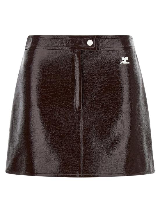 26FW 쿠레쥬 숏 스커트 223CJU001VY00144090 Bordeaux