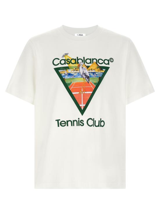 26FW 카사블랑카 반팔 티셔츠 MPF26JTS00103TENNISCLUBTRIANGLE White