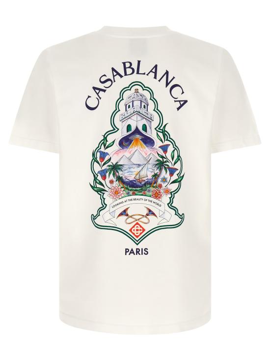 26FW 카사블랑카 반팔 티셔츠 MPF26JTS00101HOTELEMBLEM White - CASABLANCA
