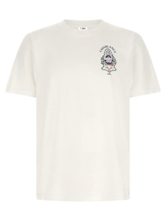 26FW 카사블랑카 반팔 티셔츠 MPF26JTS00101HOTELEMBLEM White