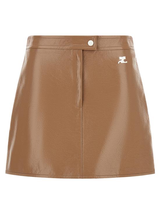 26FW 쿠레쥬 숏 스커트 223CJU001VY00141091 Beige