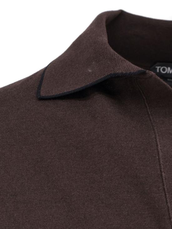 26FW 톰포드 폴로 티셔츠 KPS041YMC047 ECC Chocolate - TOMFORD