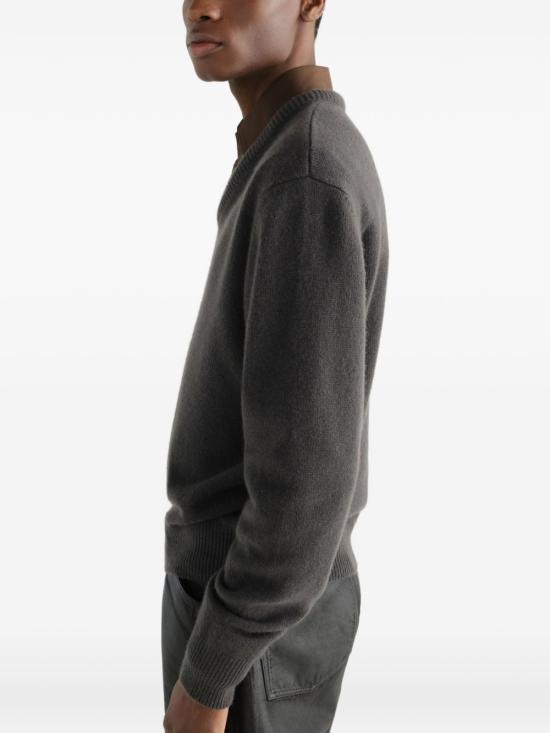 26FW 르메르 캐시미어 브이넥 스웨터 PO0044 LK1062502 BLACK - LEMAIRE