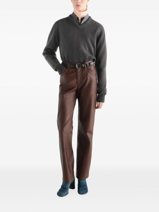 26FW 르메르 캐시미어 브이넥 스웨터 PO0044 LK1062502 BLACK - LEMAIRE