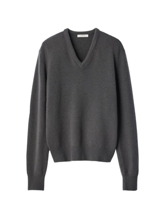 26FW 르메르 캐시미어 브이넥 스웨터 PO0044 LK1062502 BLACK