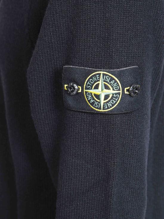 26FW 스톤 아일랜드 로고 패치 하이넥 버튼 울 스웨터 L2S155100040S0043 V0029 NERO - STONE ISLAND