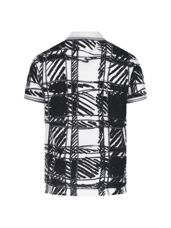 26FW 비비안웨스트우드 스크리블 체크 코튼 반팔 폴로 셔츠 2H01000Y J00BRN301 Black - VIVIENNE WESTWOOD
