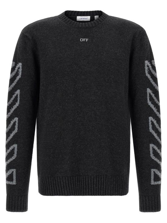 26FW 오프화이트 스웨터 OMHE087F26KNI00100010010 Gray