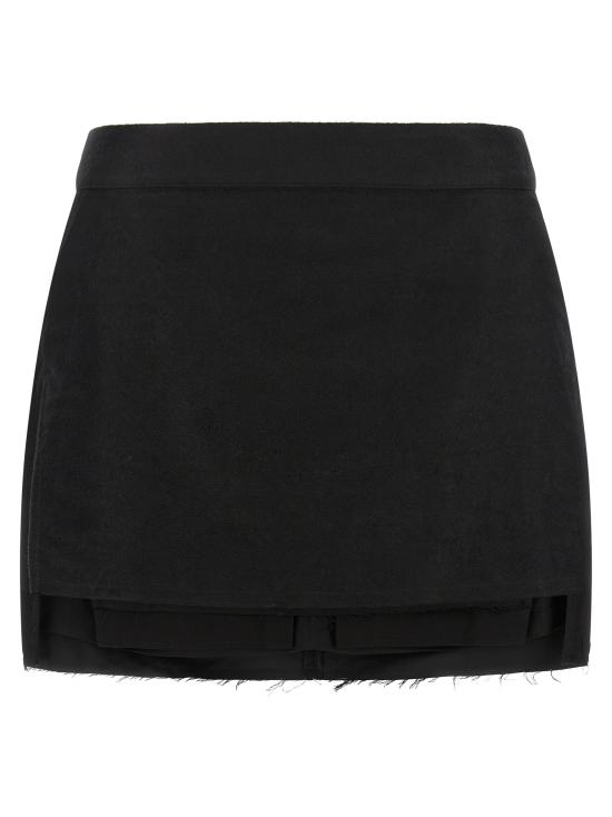 26FW 릭 오웬스 숏 스커트 RP02F5374MOR09 Black