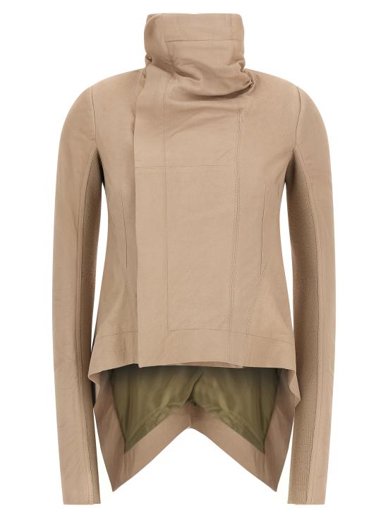 26FW 릭 오웬스 가죽 자켓 RP02F5743LBS64 Beige