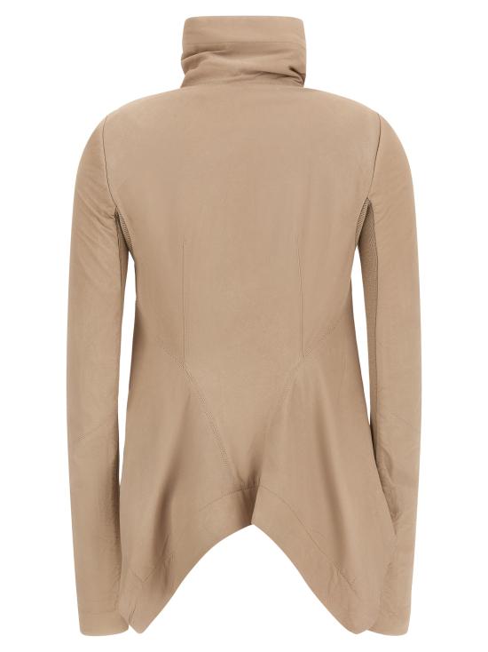 26FW 릭 오웬스 가죽 자켓 RP02F5743LBS64 Beige - RICK OWENS
