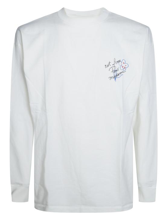 26FW 드롤드무슈 긴팔 티셔츠 LTS340CO248 OW BIANCO