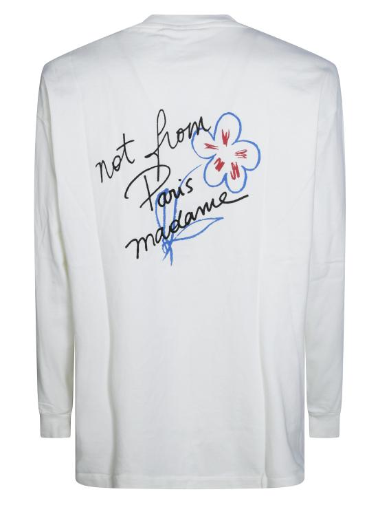 26FW 드롤드무슈 긴팔 티셔츠 LTS340CO248 OW BIANCO - DROLE DE MONSIEUR