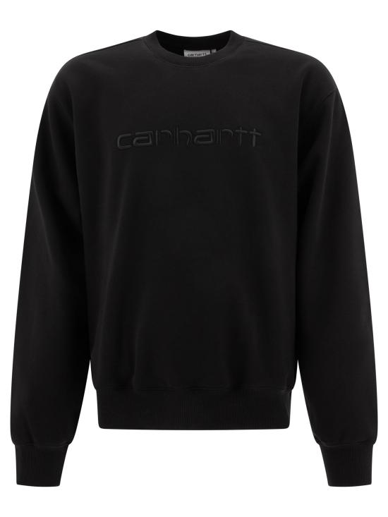 26FW 칼하트 WIP 로고 스웨트셔츠 I030546 00E XX Black