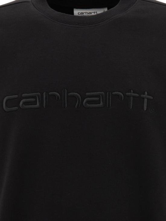 26FW 칼하트 WIP 로고 스웨트셔츠 I030546 00E XX Black - CARHARTT WIP