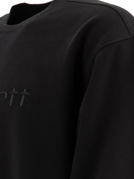 26FW 칼하트 WIP 로고 스웨트셔츠 I030546 00E XX Black - CARHARTT WIP