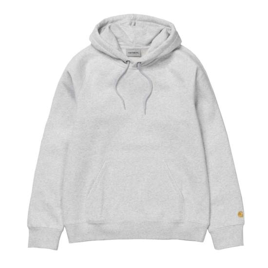 26FW 칼하트 WIP 체이스 후드 티셔츠 I033661 00M XX Grey heather gold