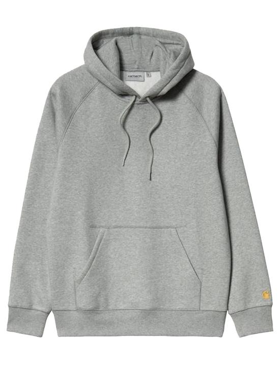 26FW 칼하트 WIP 체이스 후드 티셔츠 I033661 00M XX Grey heather gold