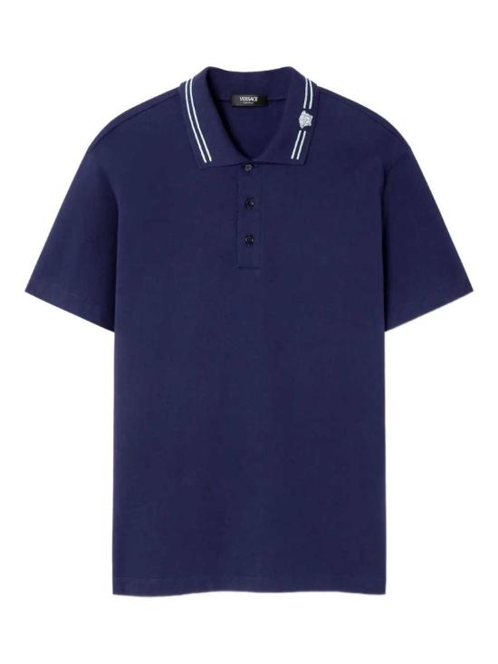 26SS 베르사체 폴로 티셔츠 10139061A13463 1UI20 NAVY BLUE