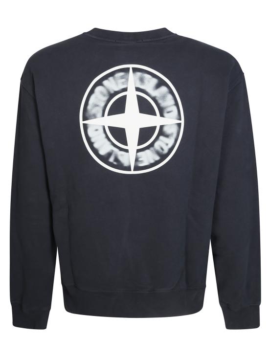 26FW 스톤 아일랜드 오가닉 코튼 로고 프린트 스웨트셔츠 L2S156100039S0477 V0029 NERO - STONE ISLAND