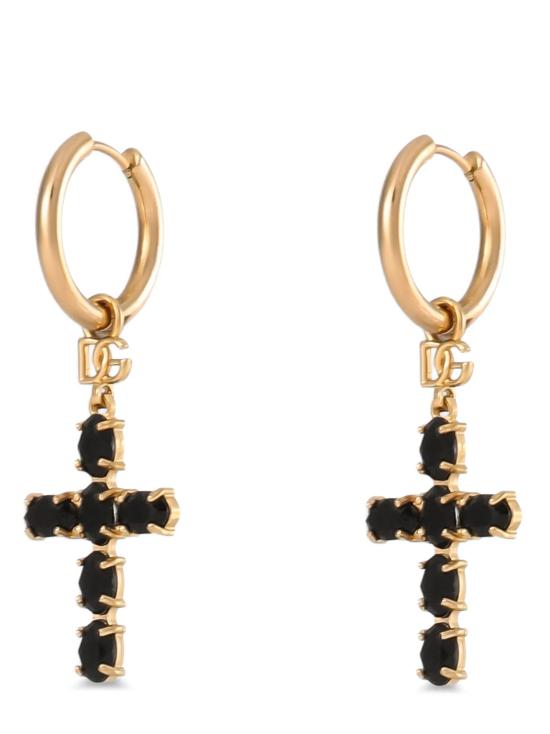 26SS 돌체앤가바나 이어링 크리올 귀걸이  블랙 - DOLCE & GABBANA