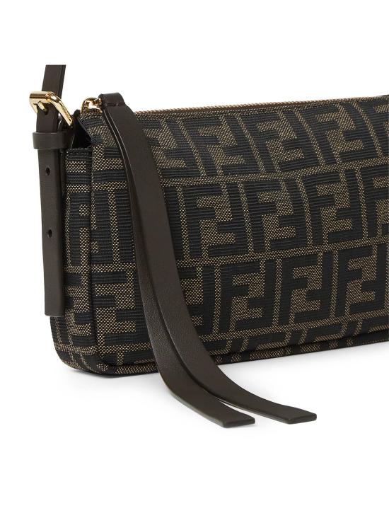 26FW 펜디 FF 자카드 지퍼 탑 스몰 숄더백 8BS123 B17AF14YN BROWN - FENDI