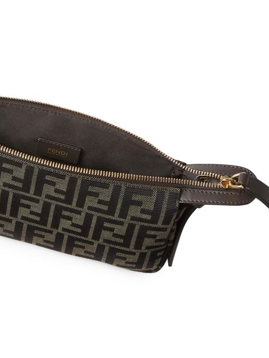 26FW 펜디 FF 자카드 지퍼 탑 스몰 숄더백 8BS123 B17AF14YN BROWN - FENDI