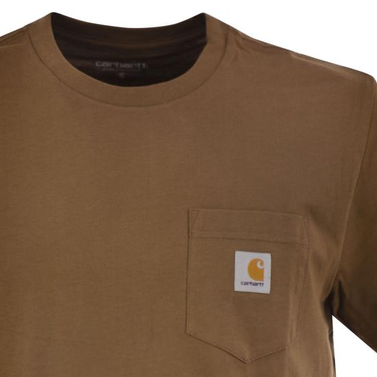 26FW 칼하트 숏슬리브 포켓 티셔츠 I030434 BROWN - CARHARTT